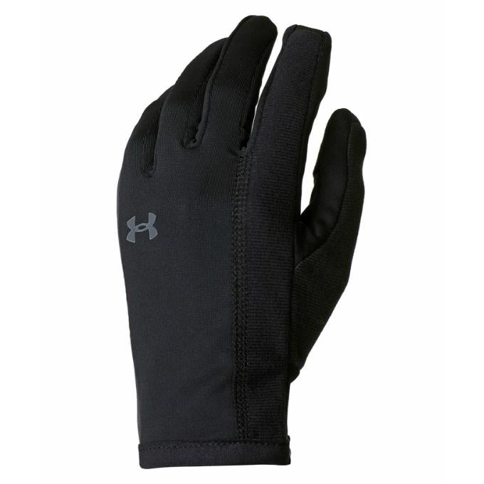 Guantes de entrenamiento Storm Run Liner para mujer de Under Armour, negros y reflectantes