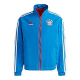 Chaqueta adidas Bayer M Anthem azul marino/rojo