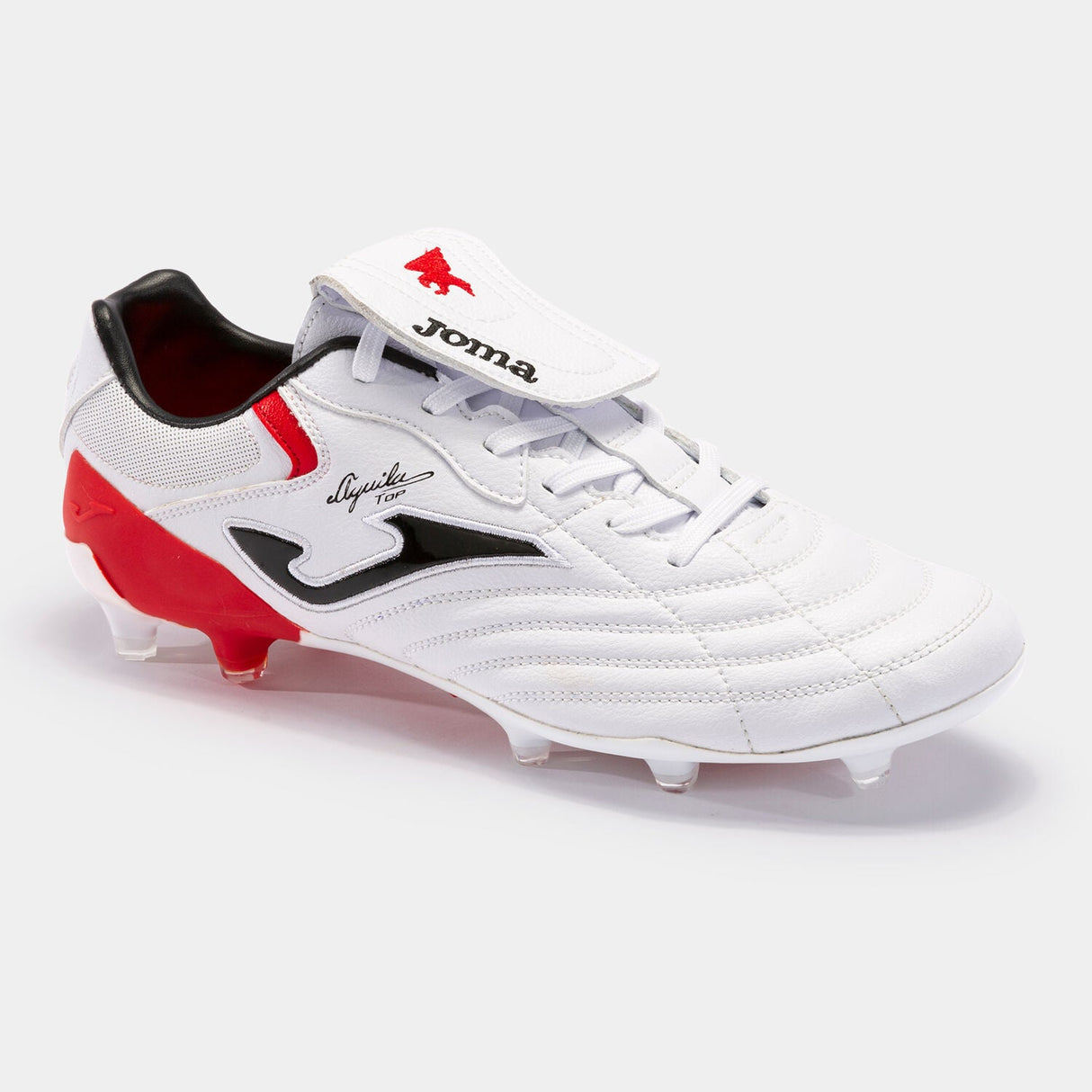 Joma Aguila Cup 2302 FG Firm Ground Soccer Cleats - White/Red - Best Buy Soccer