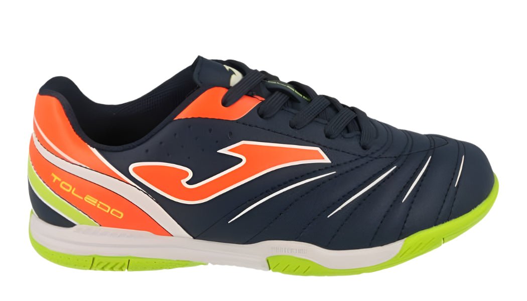 Joma Toledo JR 603 Indoor Youth Soccer Shoes - Navy/Orange - Best Buy Soccer