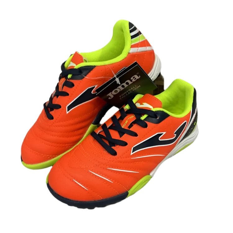 Joma Toledo JR 608 Indoor Youth Soccer Shoes - Orange/Navy - Best Buy Soccer