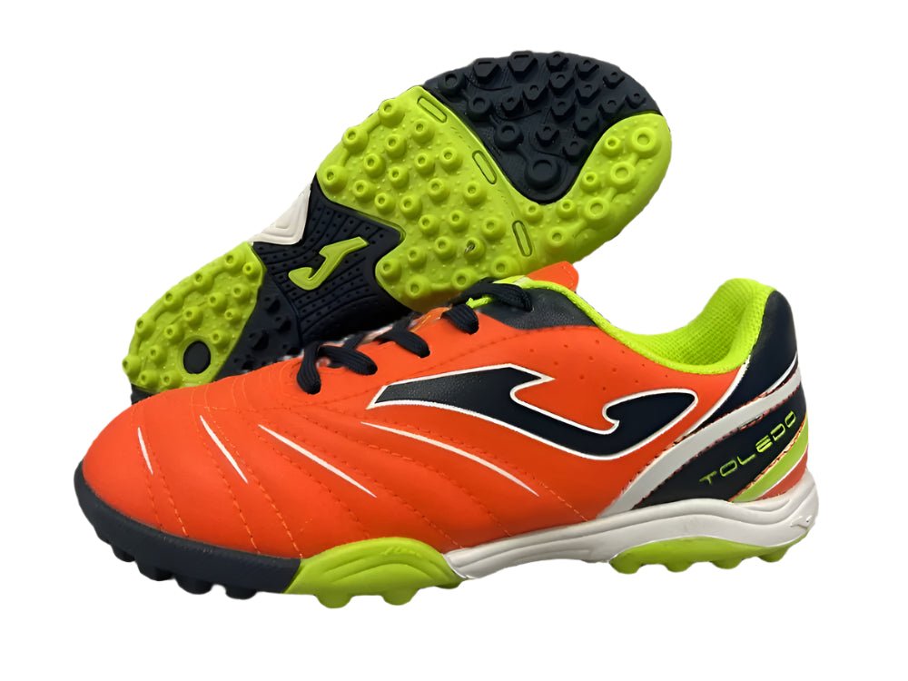 Joma Toledo JR 608 Turf Youth Soccer Cleats - Orange/Navy - Best Buy Soccer