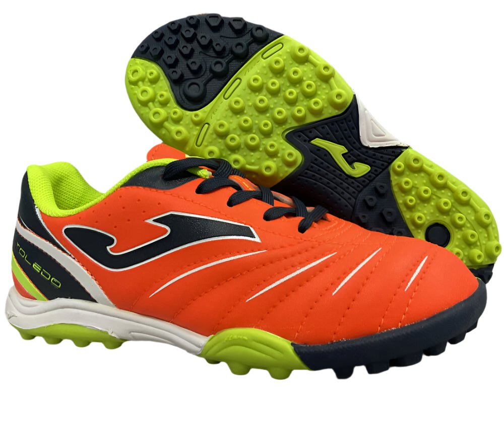 Joma Toledo JR 608 Turf Youth Soccer Cleats - Orange/Navy - Best Buy Soccer