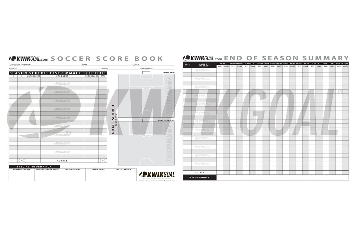 Kwik Goal Soccer Scorebook - Best Buy Soccer