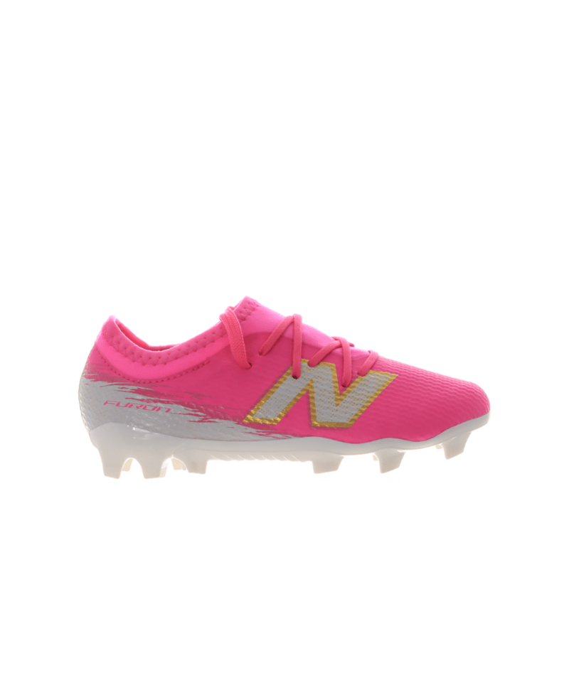 New Balance Furon Team V8 FG Firm Ground Youth Soccer Cleats - Pink Heat