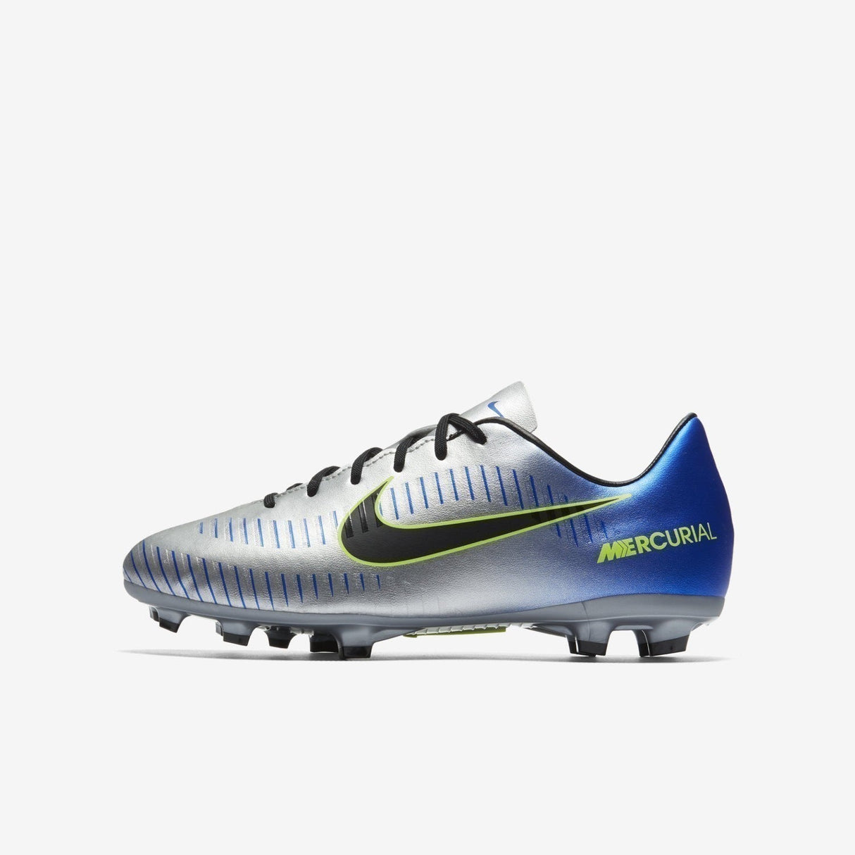 Nike JR Mercurial Victory VI FG Soccer Cleats - Racer Blue/Chrome/Volt/Black