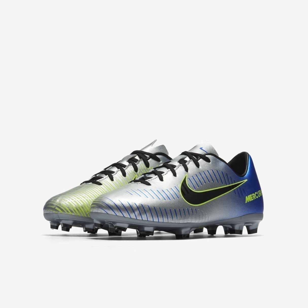 Nike JR Mercurial Victory VI FG Soccer Cleats - Racer Blue/Chrome/Volt/Black