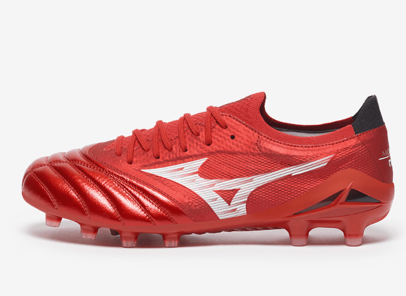 Mizuno Morelia Neo IV Beta Elite FG Firm Ground Soccer Cleats - Red/White - Best Buy Soccer