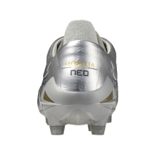 Mizuno Morelia Neo IV Elite FG Firm Ground Silver/Gold - Best Buy Soccer