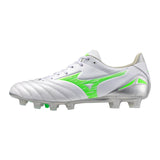 Mizuno Morelia Neo IV Pro FG Firm Ground Soccer Cleats - White/Neon Green - Best Buy Soccer