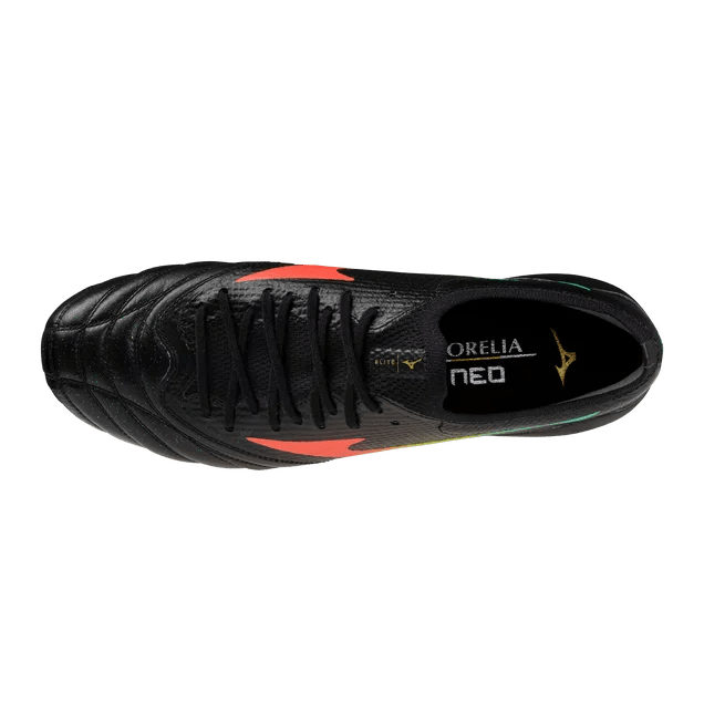 Mizuno Morelia Neo V Beta Elite FG Men's Soccer Cleats - Black/Orange - Best Buy Soccer