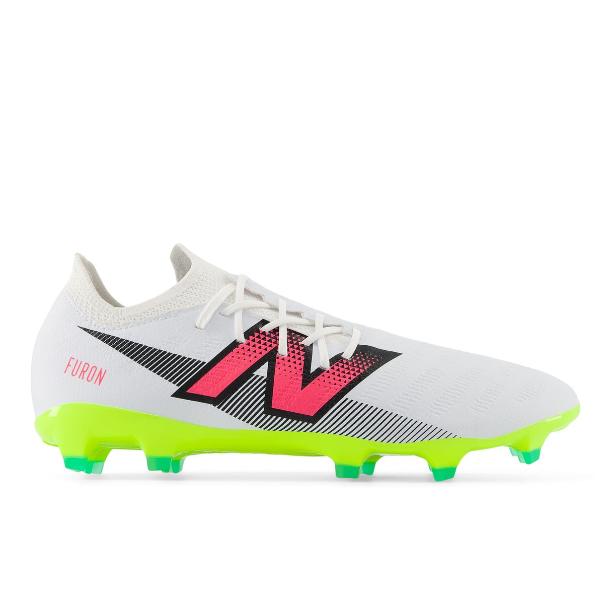 New Balance Furon Destroy FG V7 + Firm Ground Soccer Cleats - White/Black/Neon Pink - Best Buy Soccer