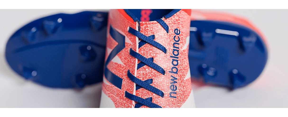 New Balance Furon Dispatch FG JR Firm Ground Soccer Cleats - White/Flame - Best Buy Soccer