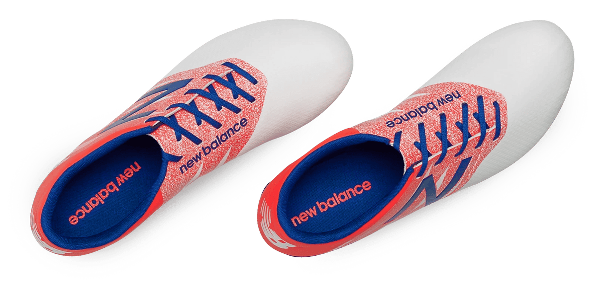 New Balance Furon Dispatch FG JR Firm Ground Soccer Cleats - White/Flame - Best Buy Soccer