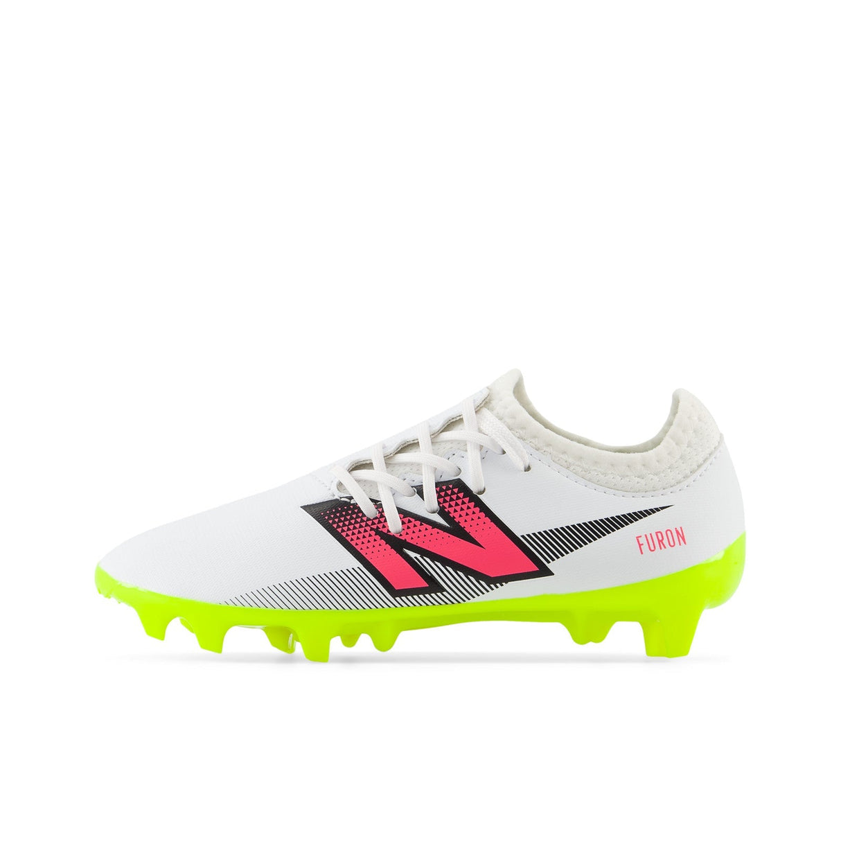 New Balance Furon Dispatch Junior FG V7 + Firm Ground Soccer Cleats - White/Black/Neon Pink - Best Buy Soccer