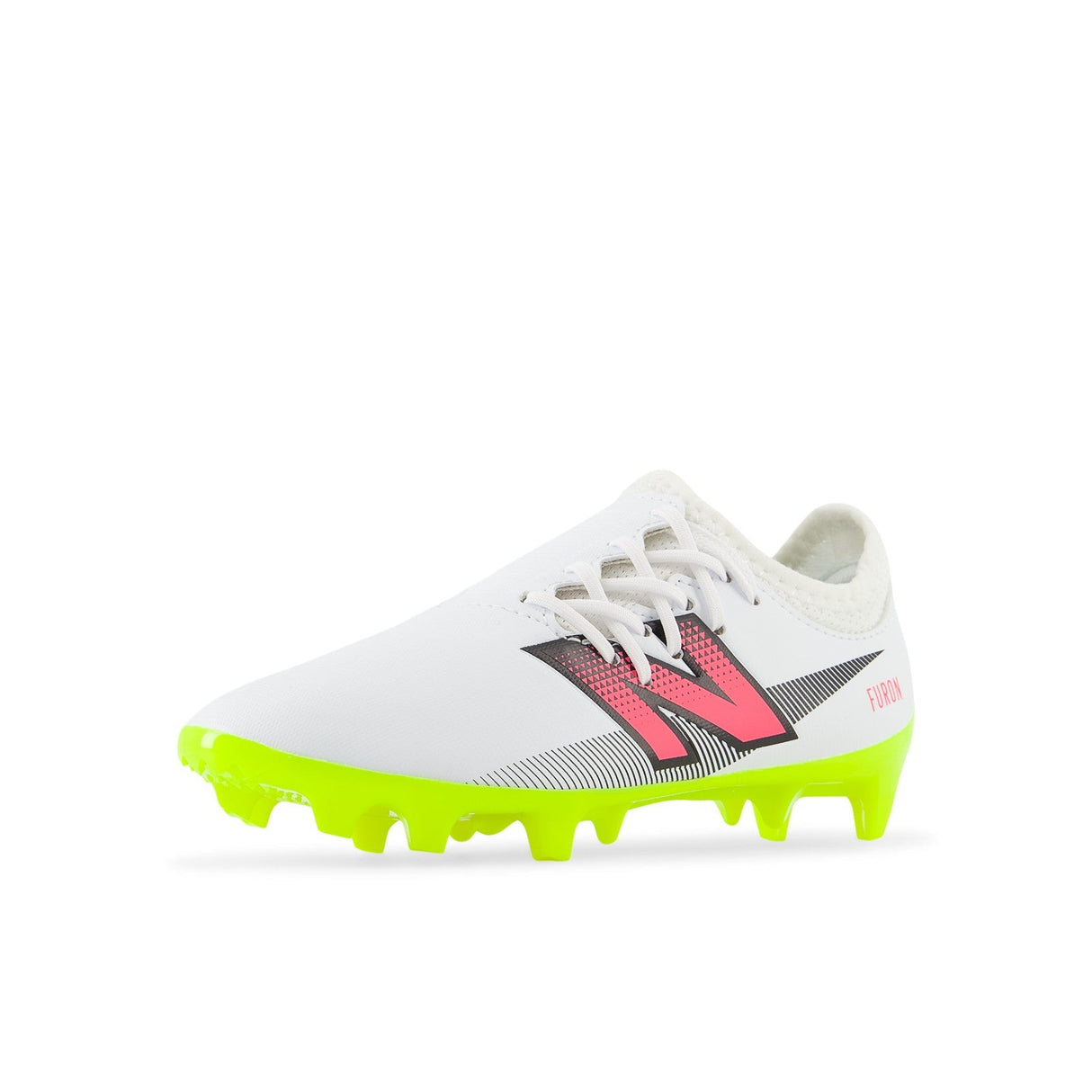 New Balance Furon Dispatch Junior FG V7 + Firm Ground Soccer Cleats - White/Black/Neon Pink - Best Buy Soccer