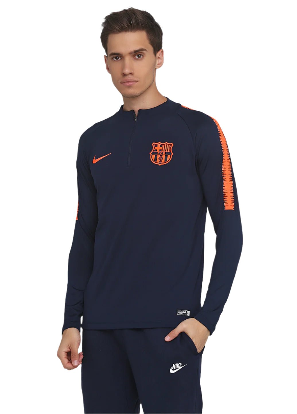 Nike Barcelona Squad Drill Top Obsidian/Hyper Crimson - Best Buy Soccer