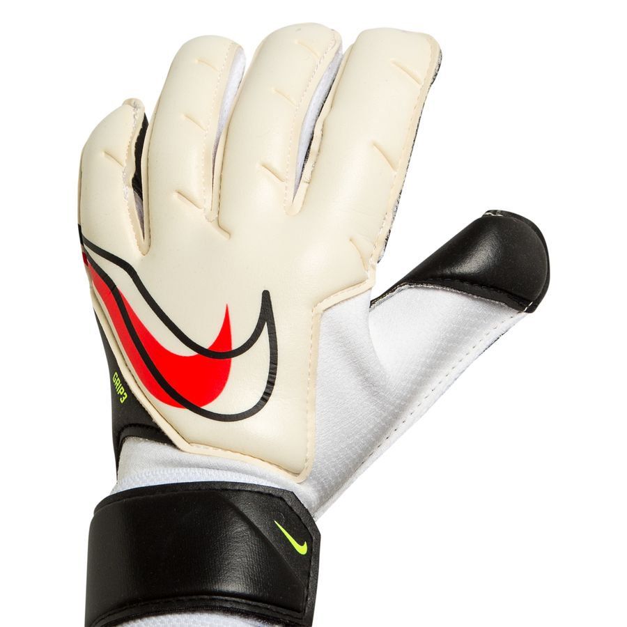 Nike Grip3 Goalkeeper Gloves White/Black/Bright Crimson - Best Buy Soccer