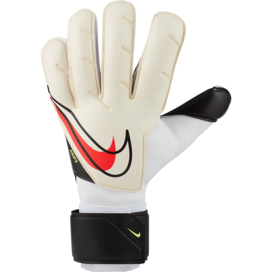 Nike Grip3 Goalkeeper Gloves White/Black/Bright Crimson - Best Buy Soccer