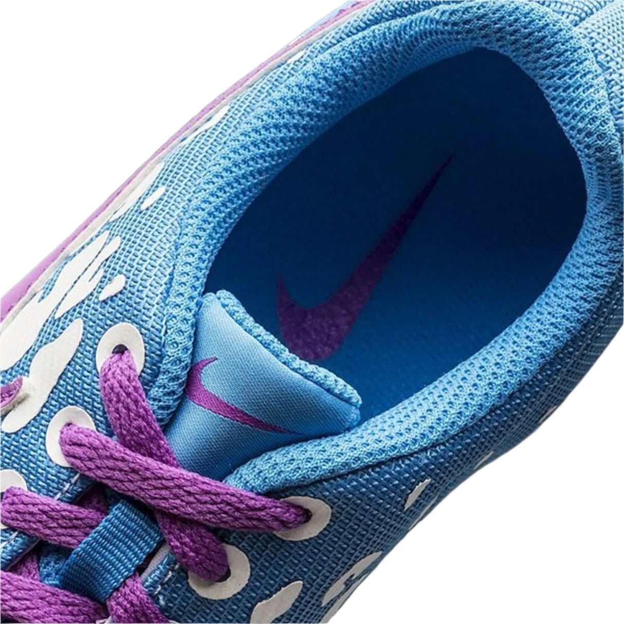 Nike JR Elastico II Indoor Soccer Shoes - White/Laser Purple/Blue Hero - Best Buy Soccer