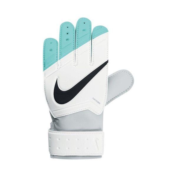 Nike JR Grip Goalkeeper Gloves White/Hyper Turquoise - Best Buy Soccer