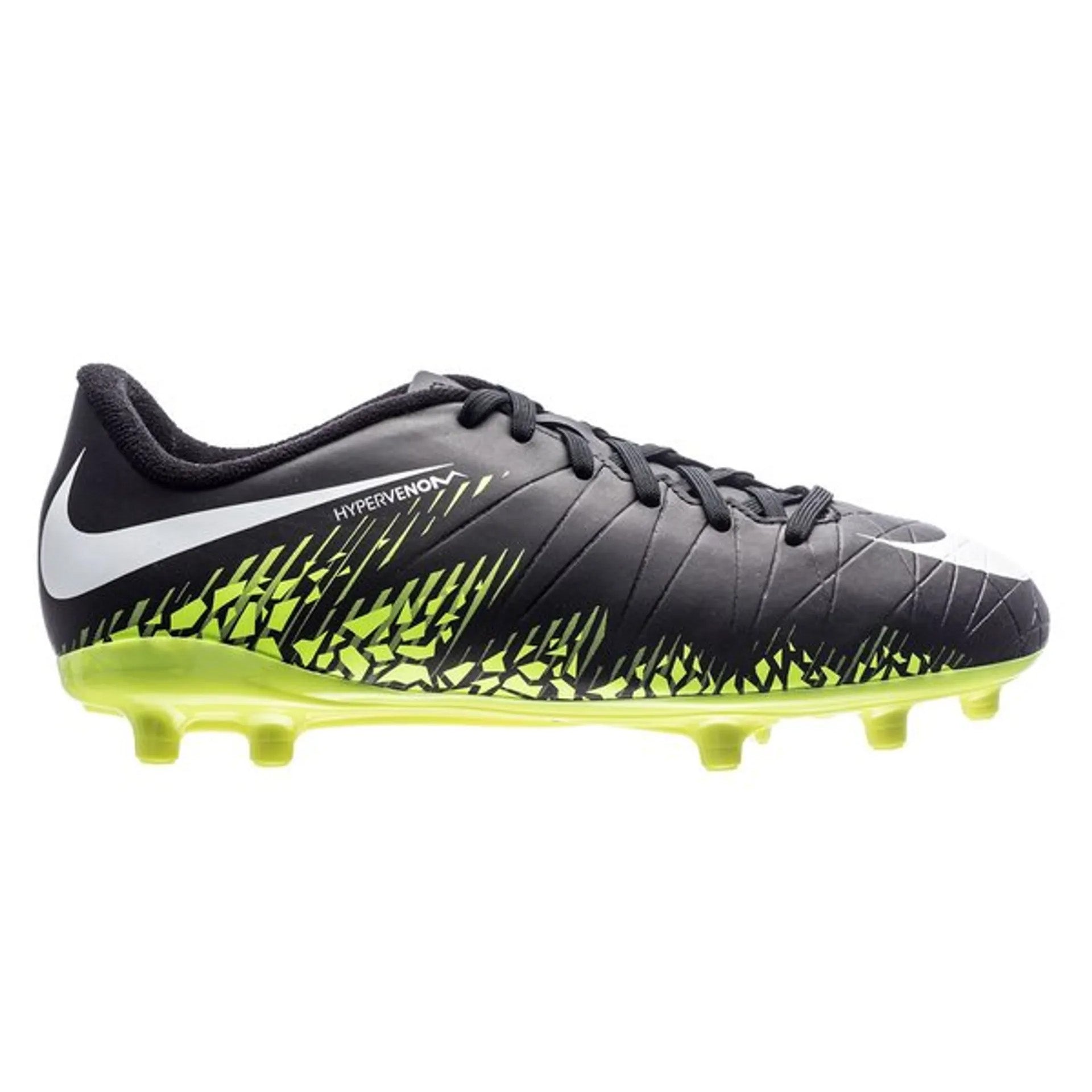 Nike JR Hypervenom Phelon II FG Soccer Cleats - Black/White/Volt - Best Buy Soccer