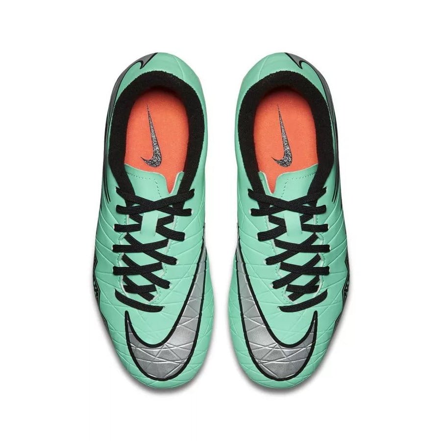 Nike JR Hypervenom Phelon II FG Soccer Cleats - Green Glow/Hyper Orange/Metallic Silver - Best Buy Soccer