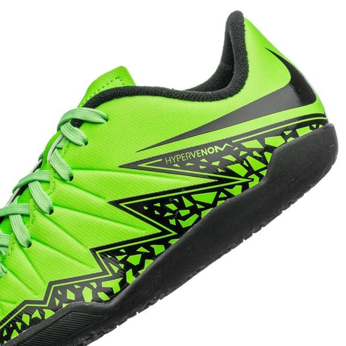 Nike JR HyperVenom Phelon II IC Indoor Shoes - Green Strike/Black - Best Buy Soccer