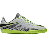 Nike JR HyperVenom Phelon II IC Indoor Shoes - Pure Platinum/Black/Green - Best Buy Soccer