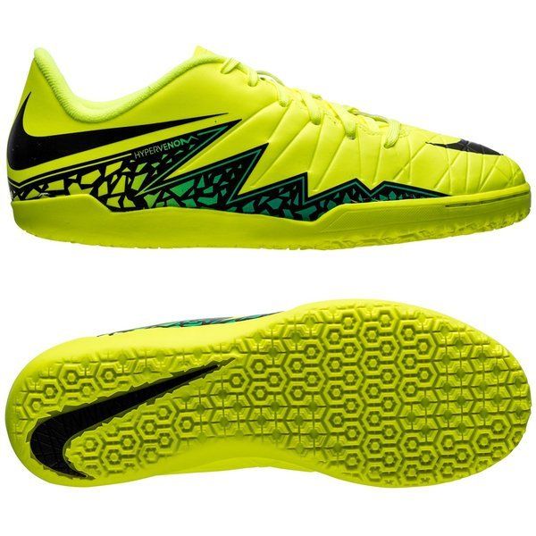 Nike JR HyperVenom Phelon II IC Indoor Shoes Volt/Black/Hyper Turquoise - Best Buy Soccer