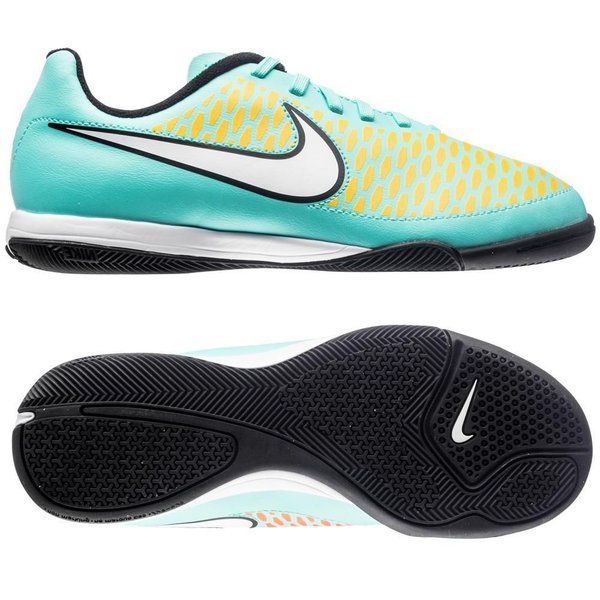 Nike JR Magista Onda IC Indoor Soccer Shoes - Hyper Turquoise/White/Laser Orange - Best Buy Soccer