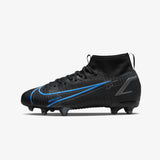 Nike JR Mercurial Superfly 8 Academy Firm Ground Soccer Cleats - Black/Iron Grey - Best Buy Soccer