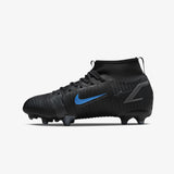 Nike JR Mercurial Superfly 8 Academy Firm Ground Soccer Cleats - Black/Iron Grey - Best Buy Soccer