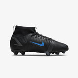 Nike JR Mercurial Superfly 8 Academy Firm Ground Soccer Cleats - Black/Iron Grey - Best Buy Soccer
