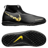 Nike JR Phantom Vision Academy TF Turf Soccer Cleats - Black/Gold - Best Buy Soccer