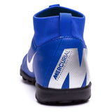 Nike JR Superflyx 6 Academy TF Turf Soccer Cleats - Racer Blue/Metallic Silver - Best Buy Soccer