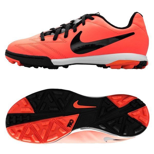 Nike Jr T90 Shoot IV TF Turf Soccer Cleats - Bright Mango/Black/Total Crimson - Best Buy Soccer