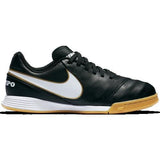 Nike JR Tiempo Legend IV IC Indoor Soccer Shoes - Black/White - Best Buy Soccer