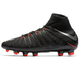 Nike Kids' Jr. Hypervenom Phantom III Dynamic Fit (FG) Firm Ground Soccer Cleats - Black/Red/Silver - Best Buy Soccer