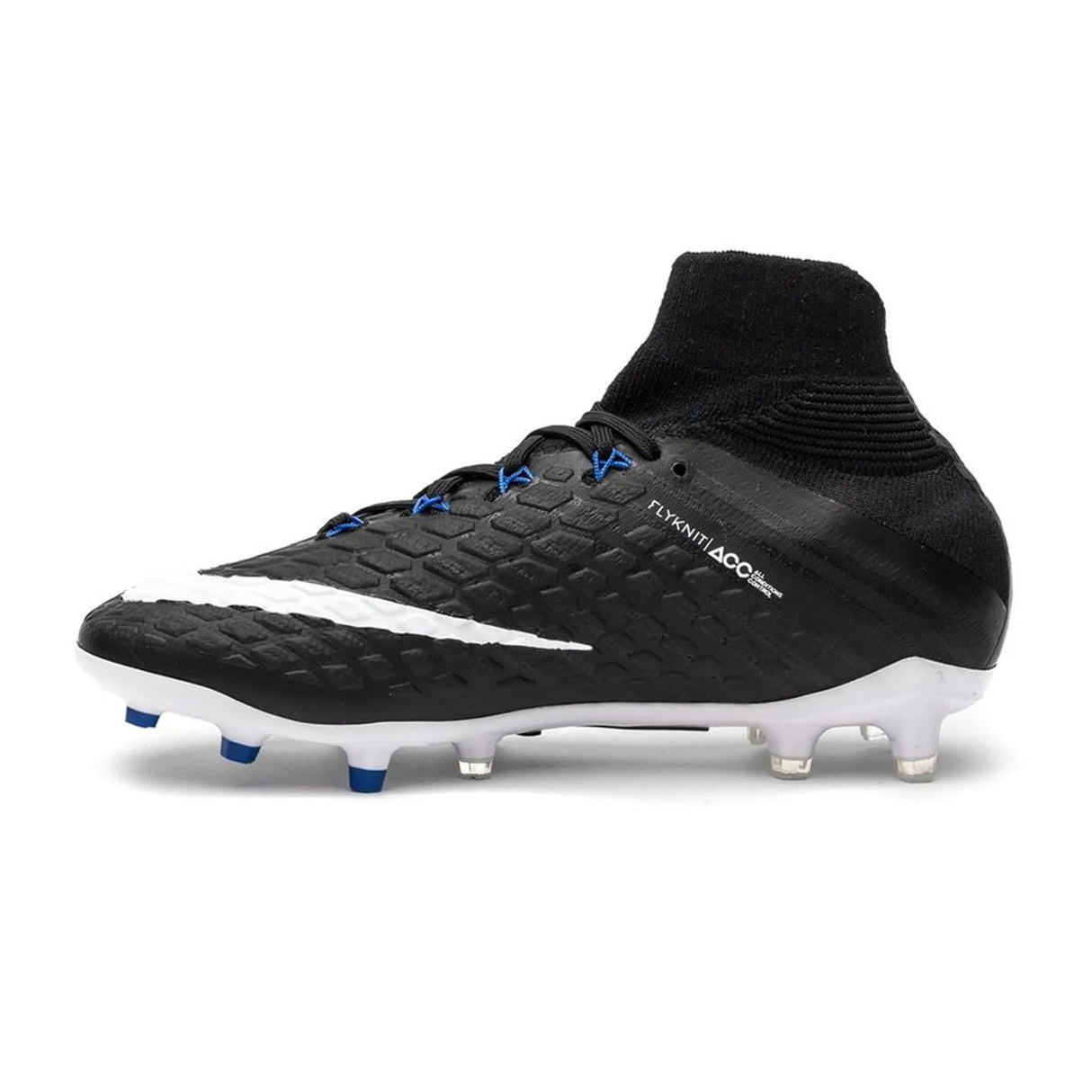 Nike Kids' Jr. Hypervenom Phantom III Dynamic Fit (FG) Firm Ground Soccer Cleats - Black/White/Royal - Best Buy Soccer