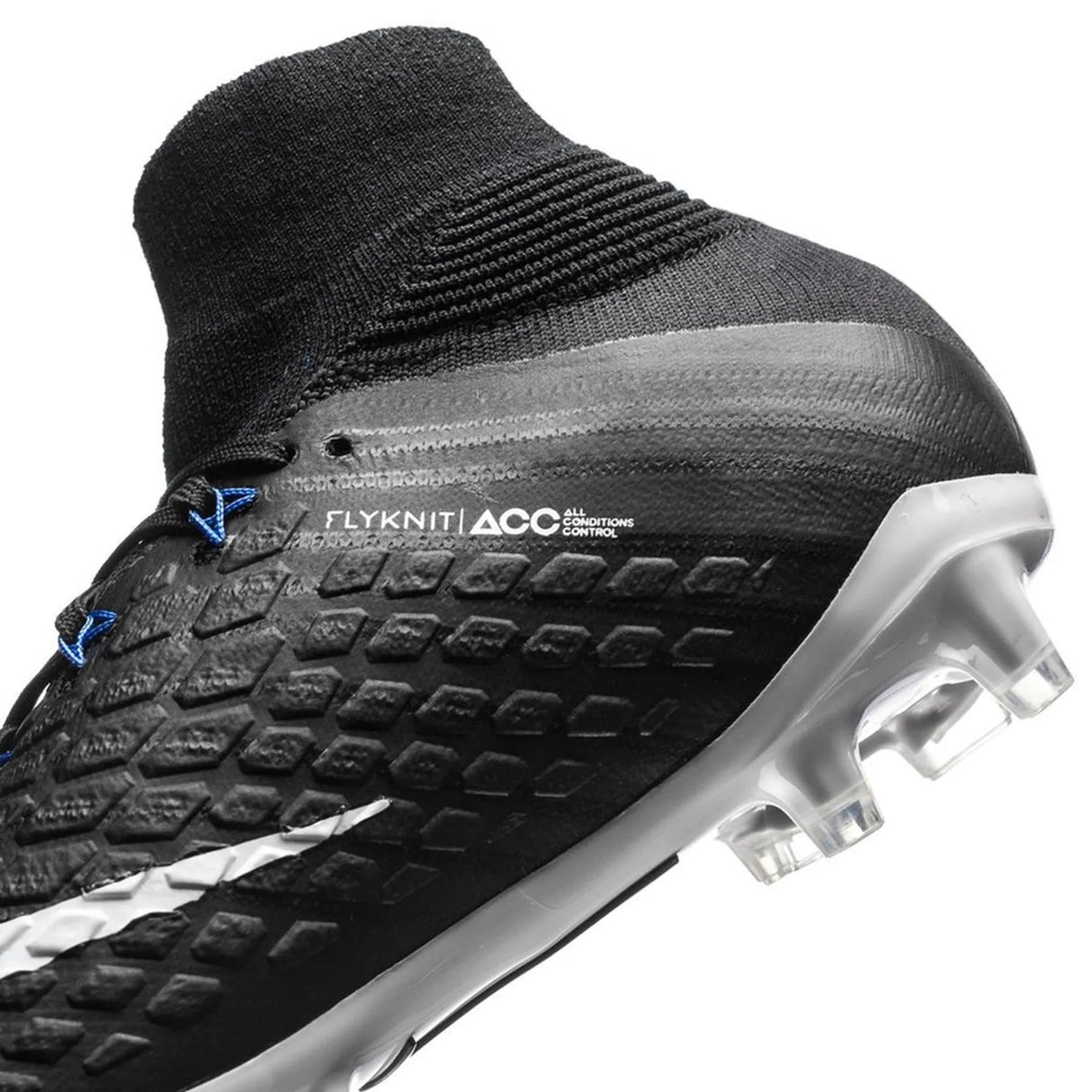 Nike Kids' Jr. Hypervenom Phantom III Dynamic Fit (FG) Firm Ground Soccer Cleats - Black/White/Royal - Best Buy Soccer