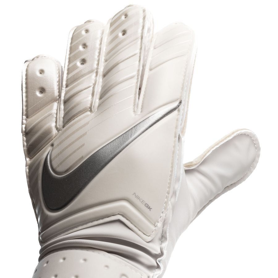 Nike Kid's Match Goalkeeper Gloves White/Chrome - Best Buy Soccer