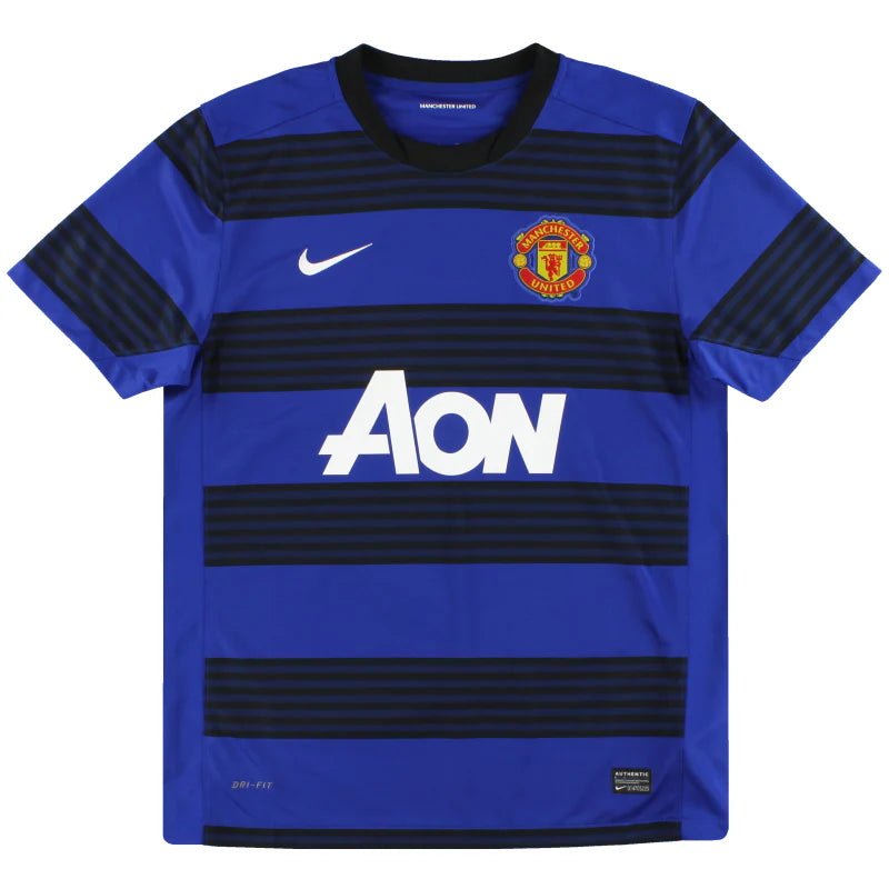 Nike Manchester United Away Youth Jersey 2011-12 - Royal/Black - Best Buy Soccer