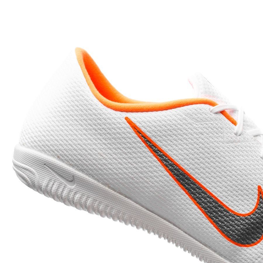 Nike Mercurial VaporX 12 Academy IC Indoor Soccer Shoes - White/Cool Grey/Orange - Best Buy Soccer