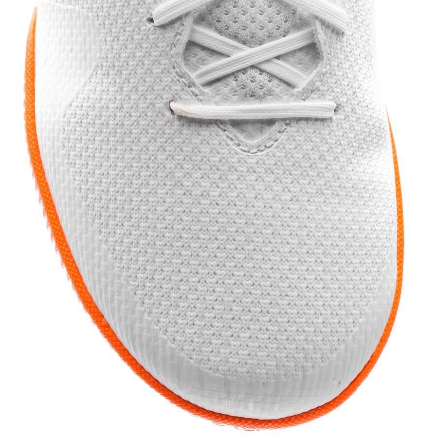 Nike Mercurial VaporX 12 Academy IC Indoor Soccer Shoes - White/Cool Grey/Orange - Best Buy Soccer