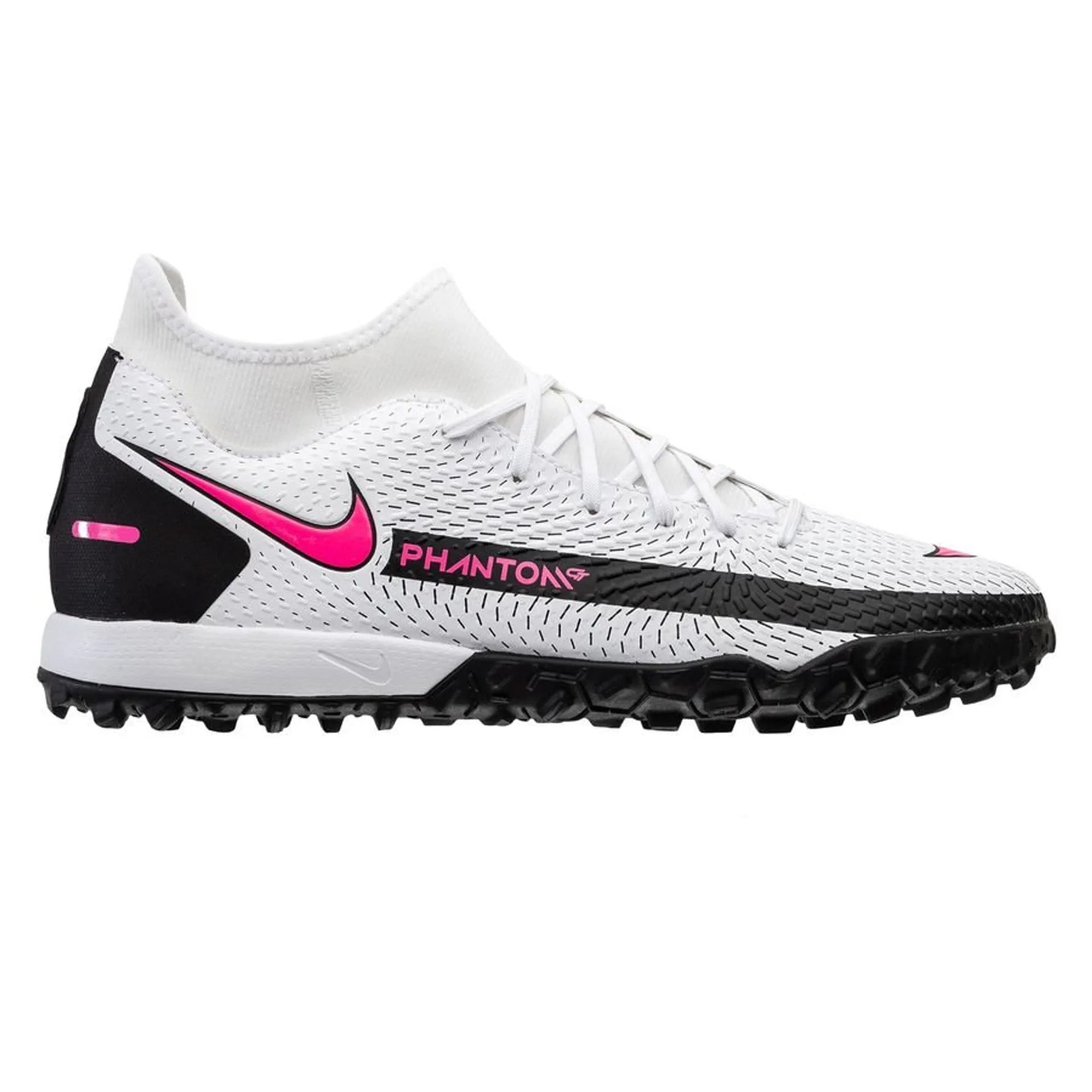 Nike Phantom GT Academy Dynamic TF Turf Soccer Cleats White/Pink