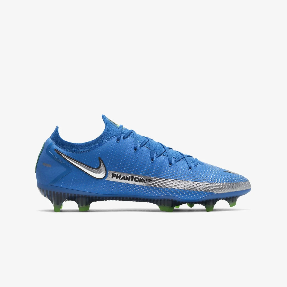 Nike Phantom GT Elit FG Firm Ground Soccer Cleats Blue/Silver/Green - Best Buy Soccer