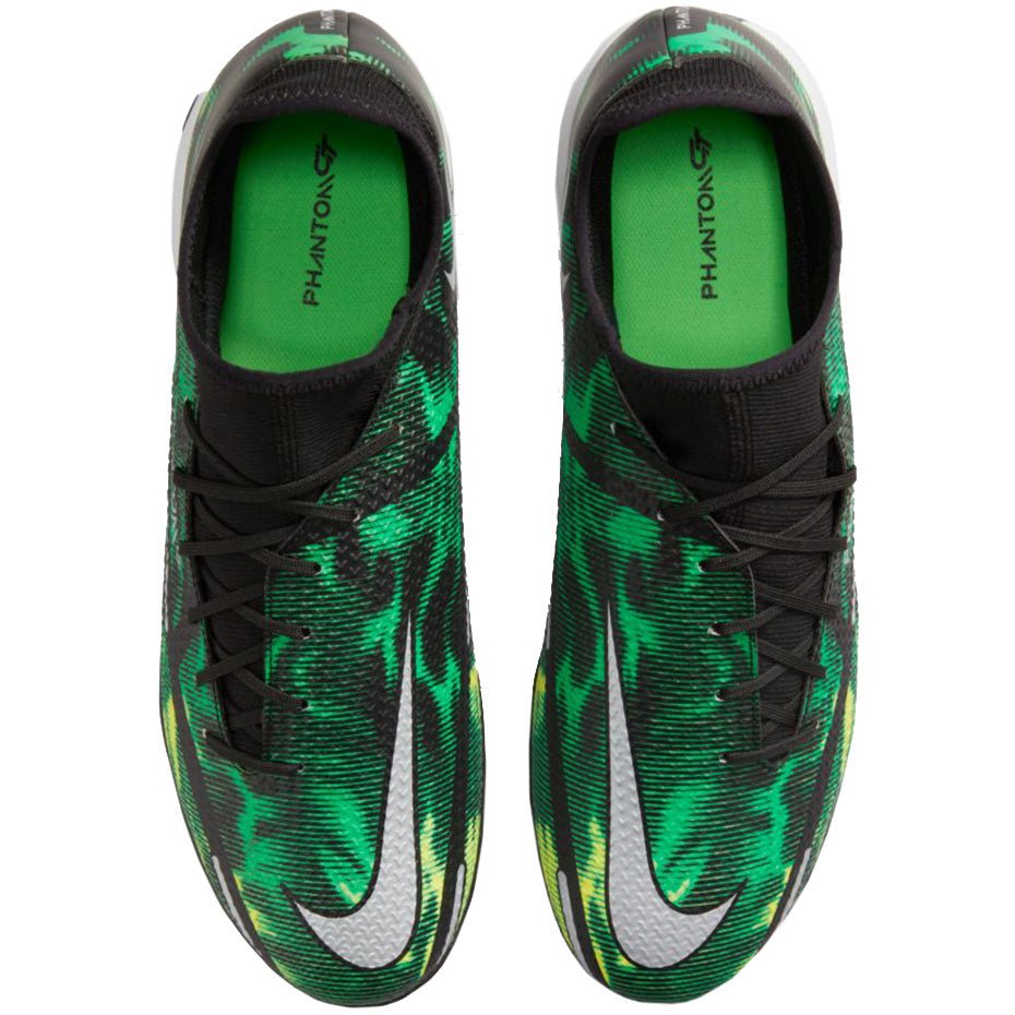Nike Phantom GT2 Academy D IC Indoor Soccer Shoes - Black/Platinum/Green Strike - Best Buy Soccer