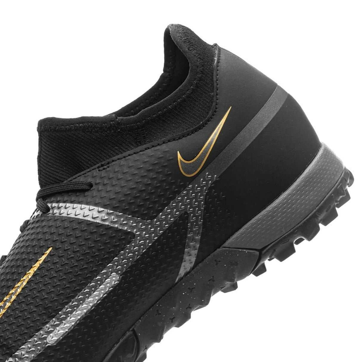 Nike Phantom GT2 Academy DF TF Turf Soccer Cleats - Black/Metallic Dark Grey/Metallic Gold - Best Buy Soccer