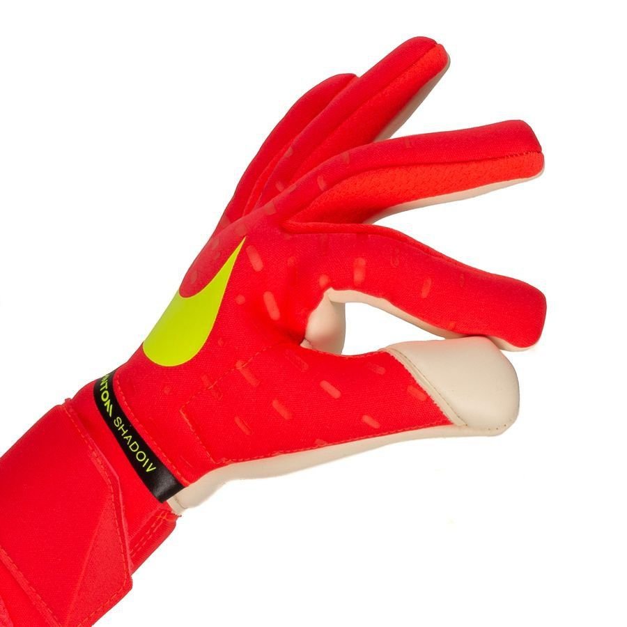 Nike Phantom Shadow Goalkeeper Gloves Bright Crimson/White/Volt - Best Buy Soccer